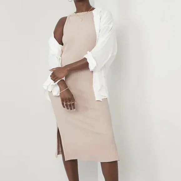 Old Navy | Dresses | Old Navy Fitted Sleeveless Ribknit Midi Sweater Dress  | Poshmark